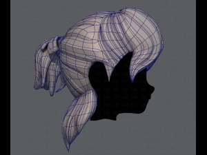 3d hair style for girl v13 3D Model