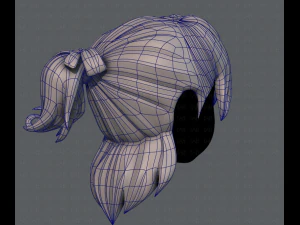 3d hair style for girl v13 3D Model