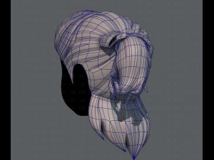 3d hair style for girl v13 3D Model