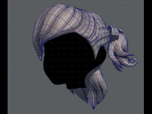 3d hair style for girl v13 3D Model