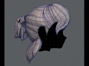 3d hair style for girl v13 3D Model