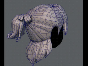 3d hair style for girl v13 3D Model