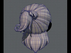 3d hair style for girl v13 3D Model