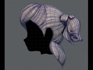 3d hair style for girl v13 3D Model
