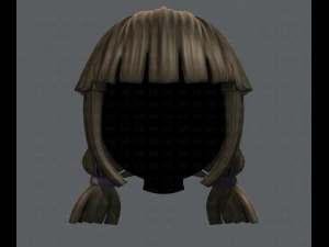 3d hair style for girl v14 3D Model