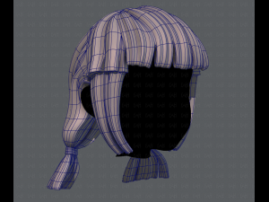 3d hair style for girl v14 Model 3D