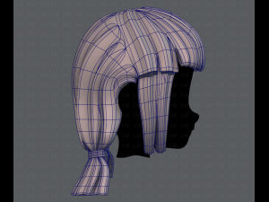 3d hair style for girl v14 Model 3D