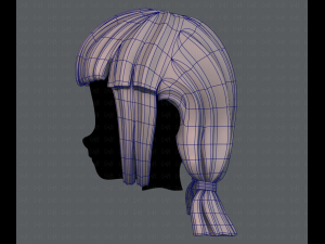 3d hair style for girl v14 Model 3D