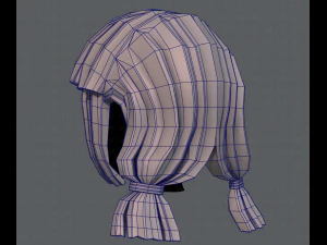 3d hair style for girl v14 3D Model