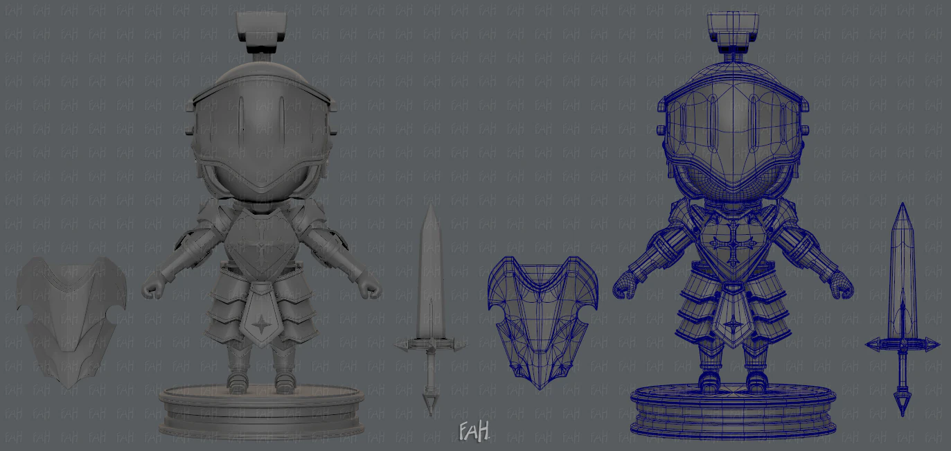 armor character 3D Model .c4d .max .obj .3ds .fbx .stl .blend 