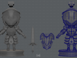 armor character Modelo 3D