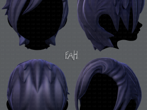 3d hair style for boy v08 3D मॉडल
