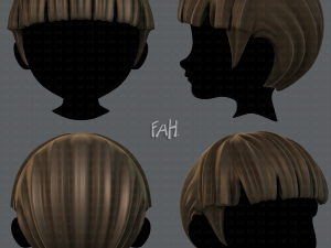 3d hair style for boy v09 3D Model