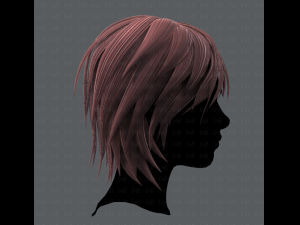 3d hair style for woman typeb v01 3D 模型