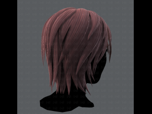 3d hair style for woman typeb v01 3D 模型