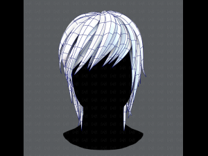 3d hair style for woman typeb v01 3D 模型