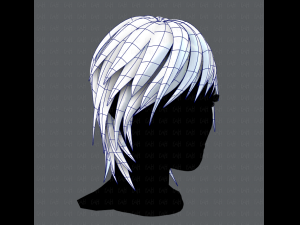 3d hair style for woman typeb v01 3D 模型