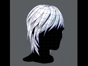 3d hair style for woman typeb v01 3D Model