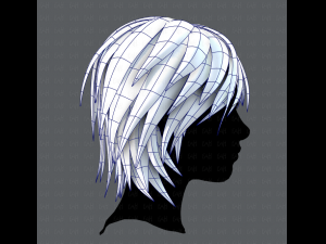 3d hair style for woman typeb v01 3D 模型