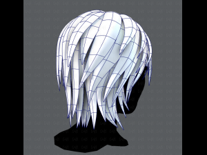 3d hair style for woman typeb v01 3D 模型