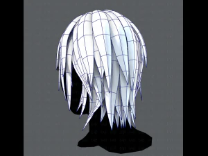 3d hair style for woman typeb v01 3D Model