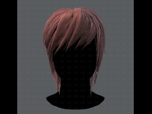 3d hair style for woman typeb v01 3D 模型