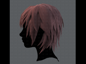 3d hair style for woman typeb v01 3D 模型