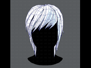 3d hair style for woman typeb v01 3D 模型