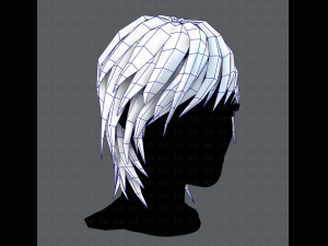 3d hair style for woman typeb v01 3D 模型