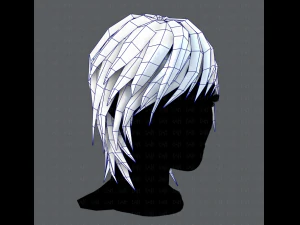 3d hair style for woman typeb v01 3D Model
