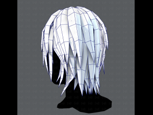 3d hair style for woman typeb v01 3D 模型
