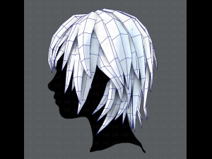 3d hair style for woman typeb v01 3D 模型