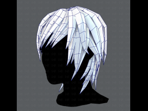 3d hair style for woman typeb v01 3D 模型