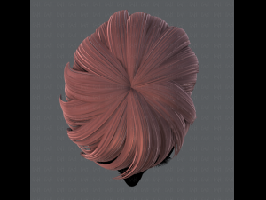 3d hair style for woman typeb v01 3D 模型