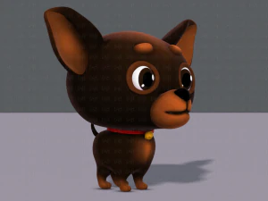 dog cartoon 3D Model
