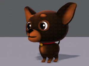dog cartoon 3D Model