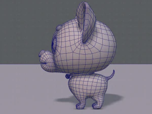 dog cartoon 3D Model