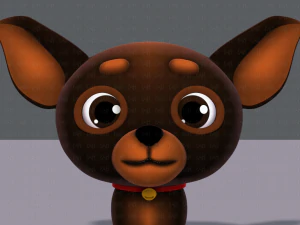 dog cartoon 3D Model