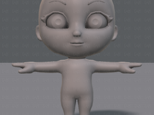 cartoon child v01 3D Модель