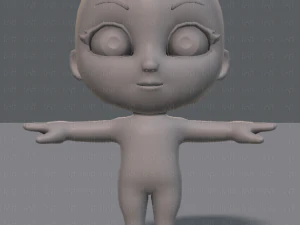 cartoon child v01 3D Model