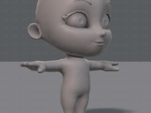 cartoon child v01 3D Модель