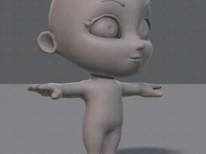 cartoon child v01 3D Model