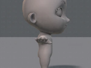 cartoon child v01 3D Model