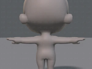 cartoon child v01 3D Model