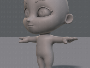 cartoon child v01 3D Модель