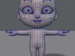 cartoon child v01 3D Модель