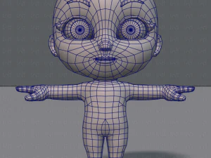 cartoon child v01 3D Model
