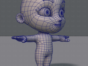 cartoon child v01 3D Модель