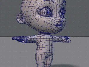 cartoon child v01 3D Model