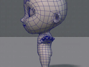 cartoon child v01 3D Model
